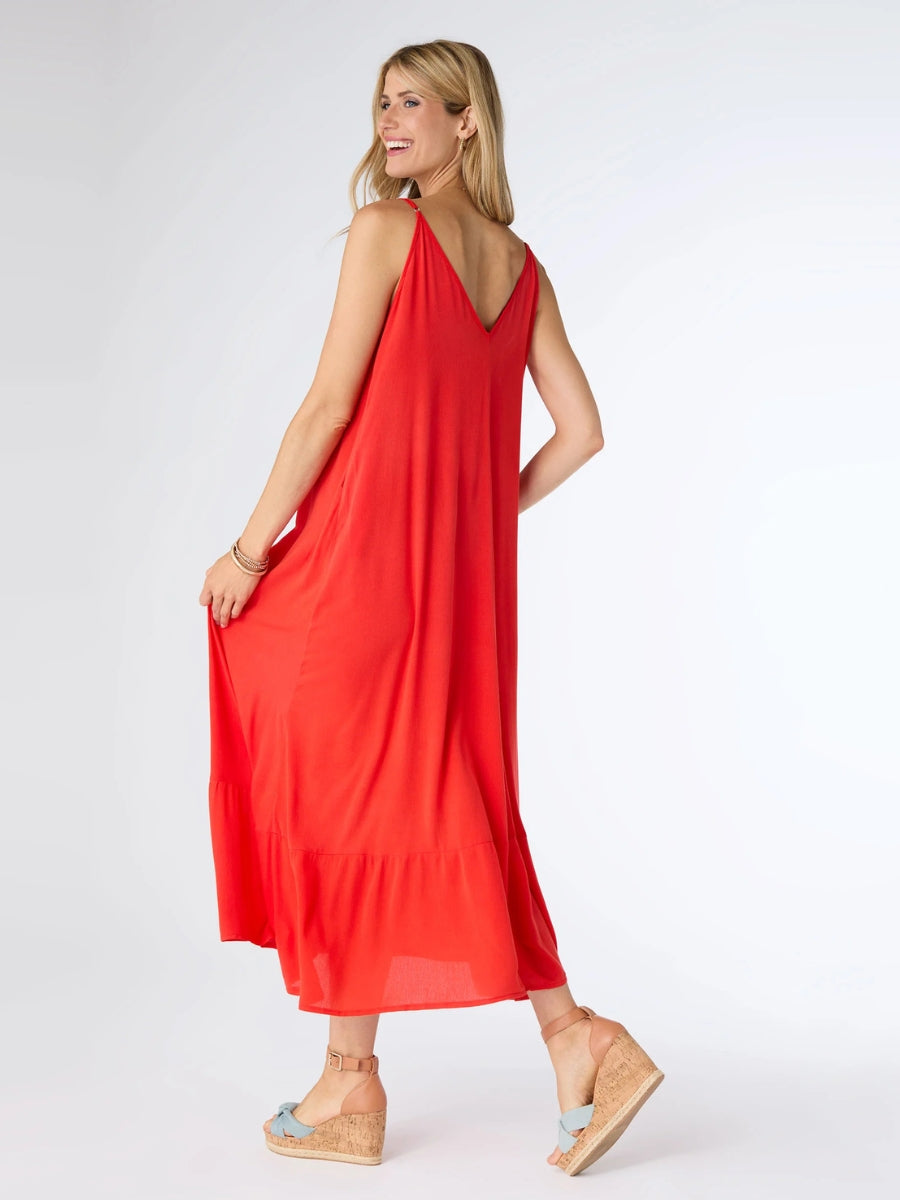 Coco + Carmen Zaria Dress with Pockets - Red